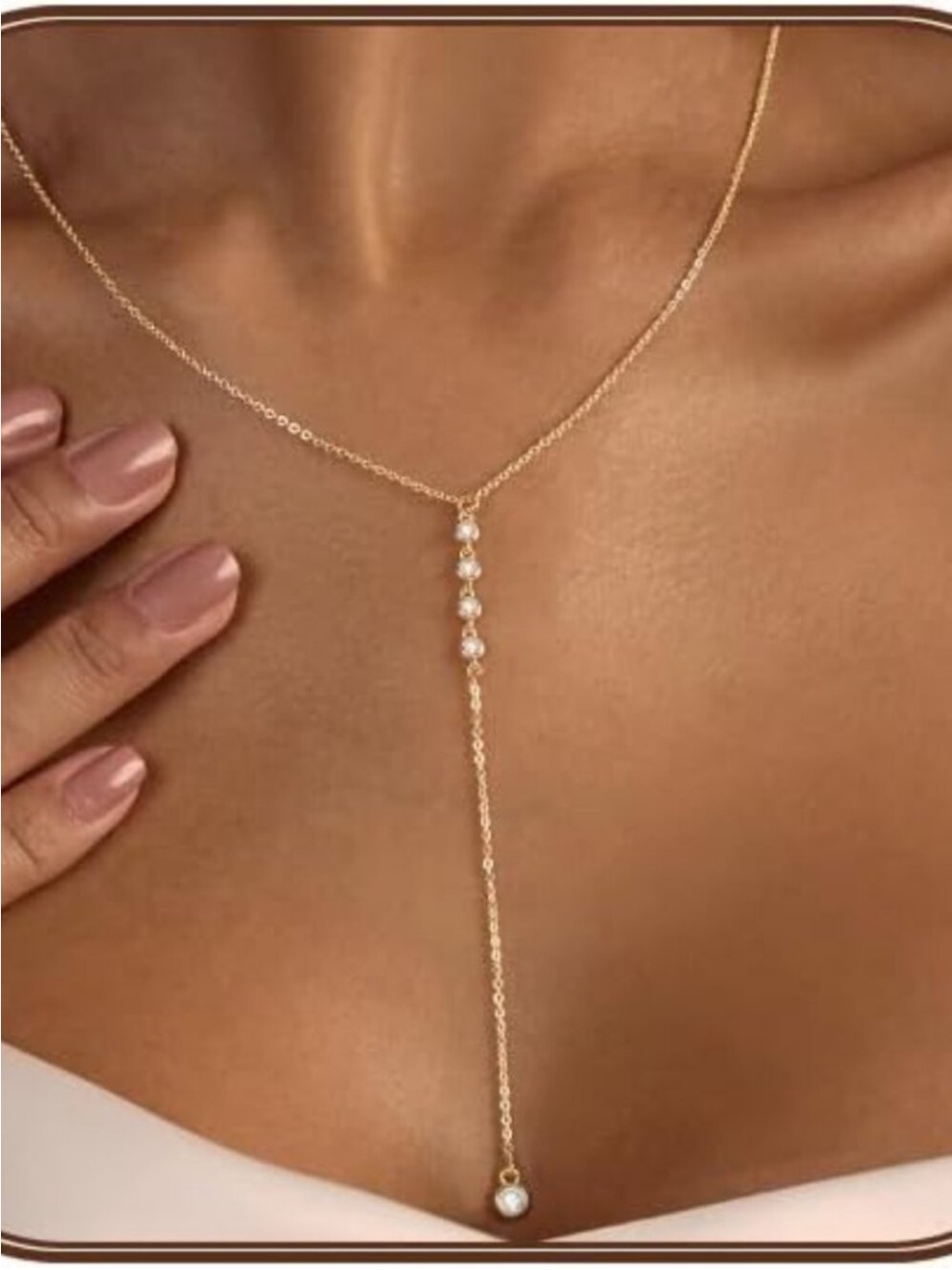 24k Gold Plated Long Necklace Dainty Long Necklace New